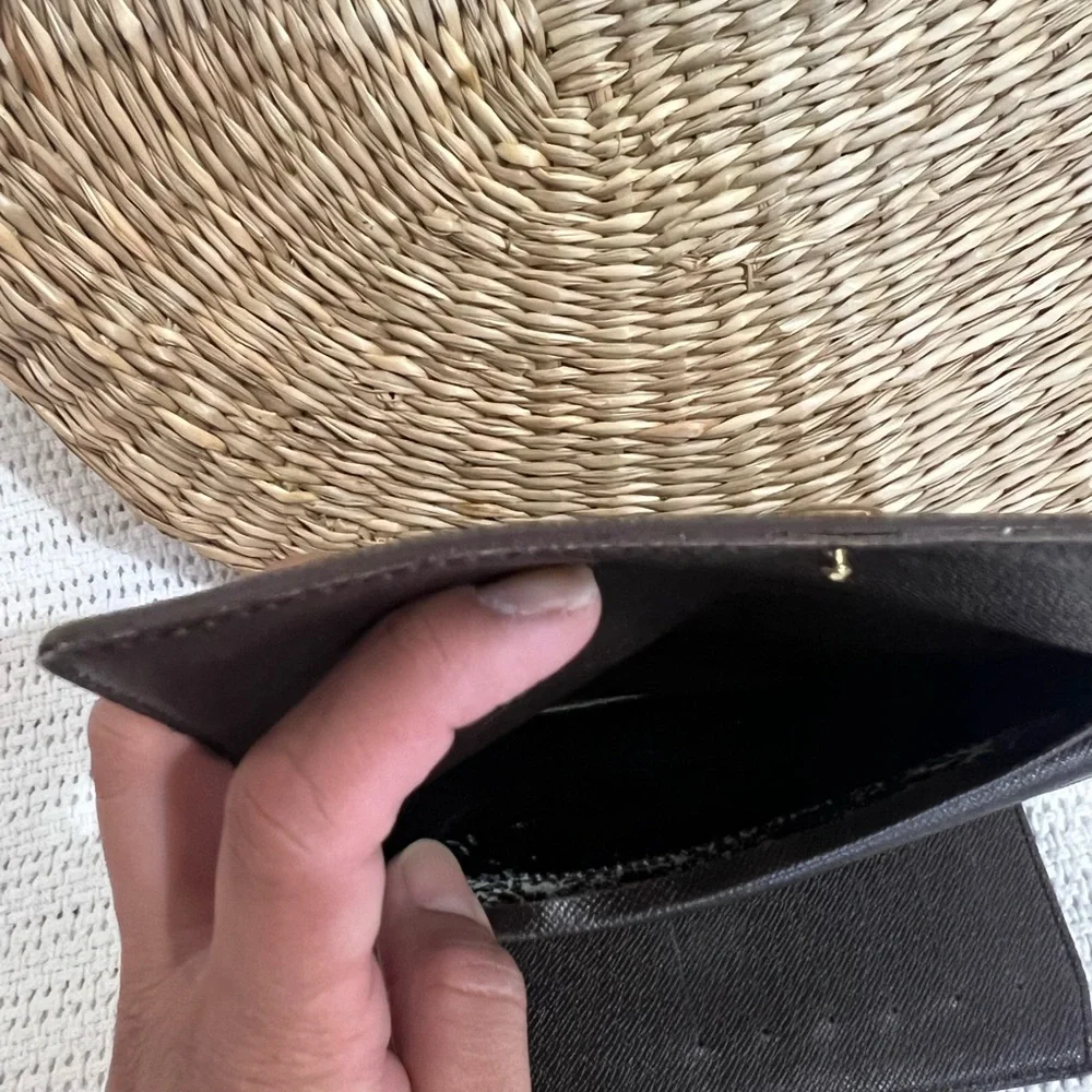 Louis Vuitton Trifold Wallet in signature Damier Ebene